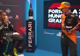 Lewis Hamilton e Lando Norris após o GP da Hungria de Fórmula 1
