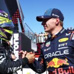 Lewis Hamilton e Max Verstappen pela Fórmula 1