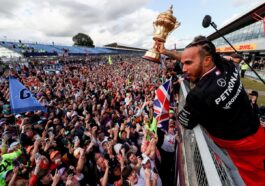 Lewis Hamilton após vencer o GP de Silverstone, Fórmula 1