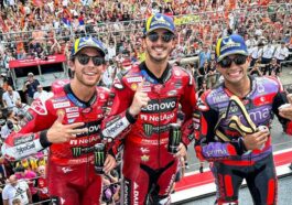 Bastianini, Bagnaia e Martín, pilotos da MotoGP